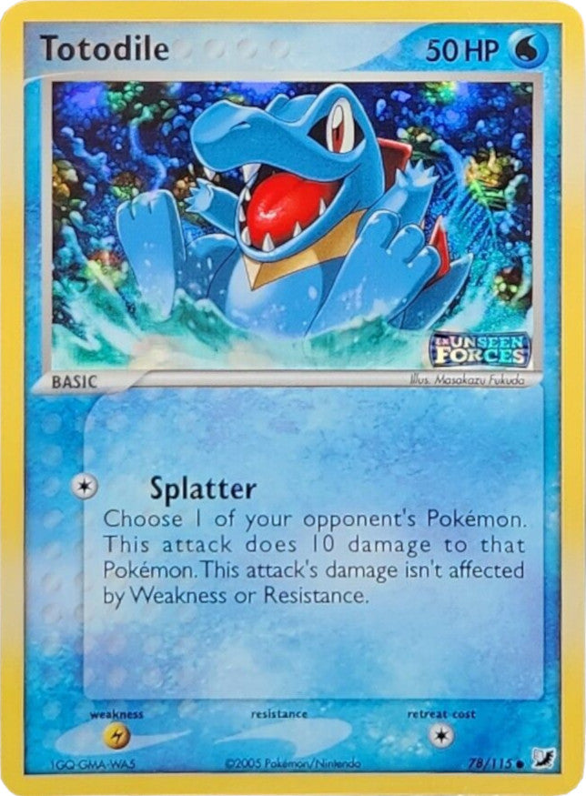 Totodile (78/115) (Stamped) [EX: Unseen Forces] | Good Games Adelaide SA