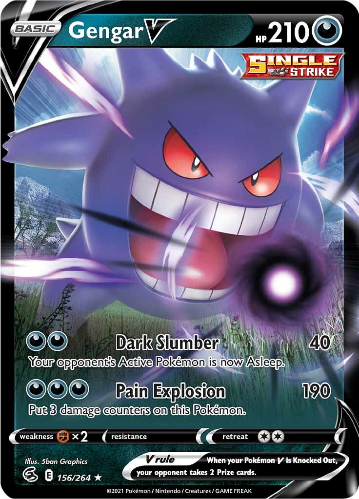 Gengar V (156/264) [Sword & Shield: Fusion Strike] | Good Games Adelaide SA