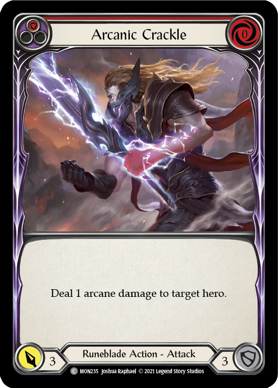 Arcanic Crackle (Red) [MON235-RF] 1st Edition Rainbow Foil | Good Games Adelaide SA