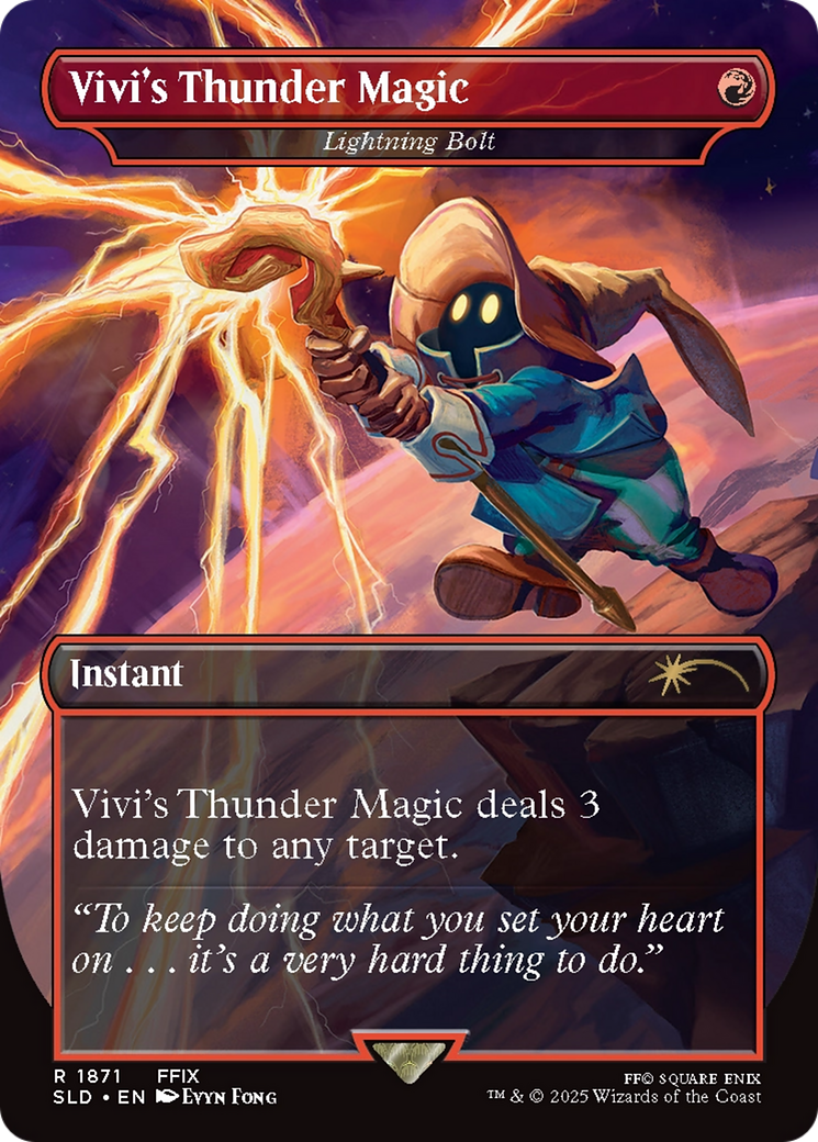 Vivi's Thunder Magic - Lightning Bolt [Secret Lair Drop Series] | Good Games Adelaide SA