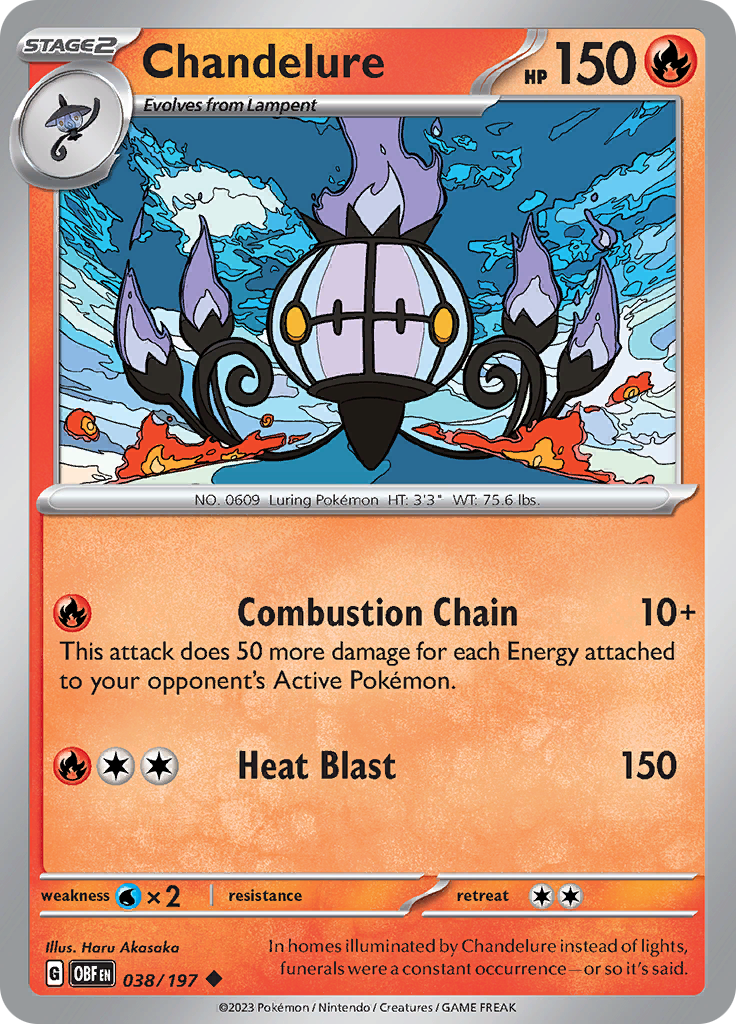 Chandelure (038/197) [Scarlet & Violet: Obsidian Flames] | Good Games Adelaide SA