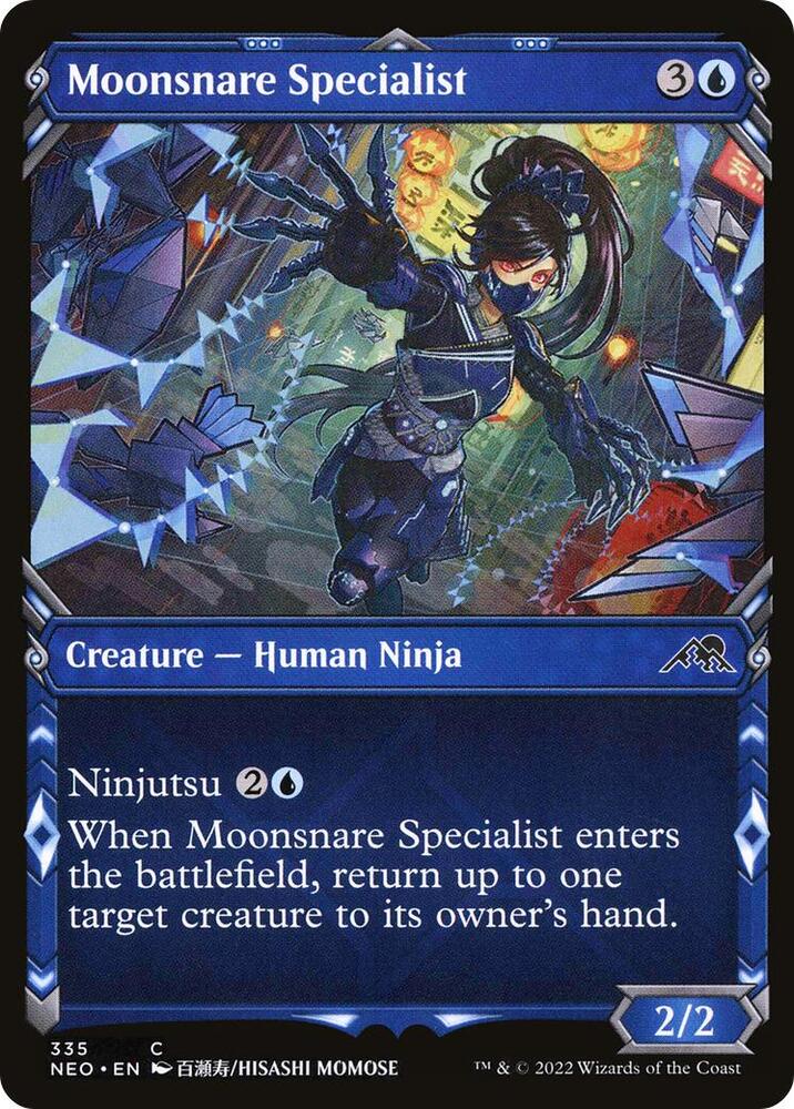 Moonsnare Specialist 335 (Kamigawa: Neon Dynasty)  - Showcase Foil | Good Games Adelaide SA