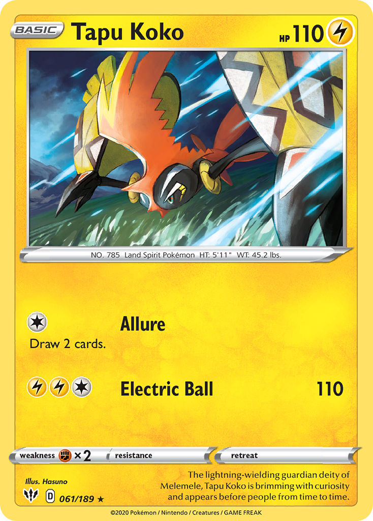 Tapu Koko (061/189) [Sword & Shield: Darkness Ablaze] | Good Games Adelaide SA