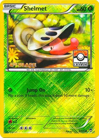 Shelmet 8 111 Pokemon League 4th Place 008/111 (League & Championship Cards)  - Reverse Holofoil | Good Games Adelaide SA