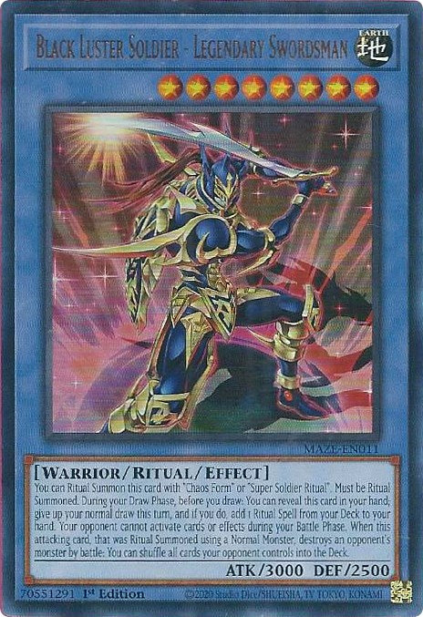 Black Luster Soldier - Legendary Swordsman [MAZE-EN011] Ultra Rare | Good Games Adelaide SA