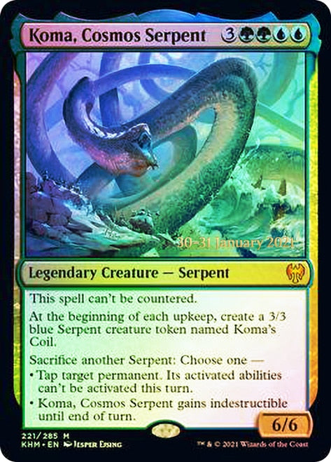Koma, Cosmos Serpent  [Kaldheim Prerelease Promos] | Good Games Adelaide SA