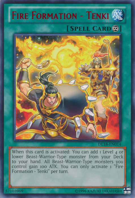 Fire Formation - Tenki (Red) [DL18-EN014] Rare | Good Games Adelaide SA