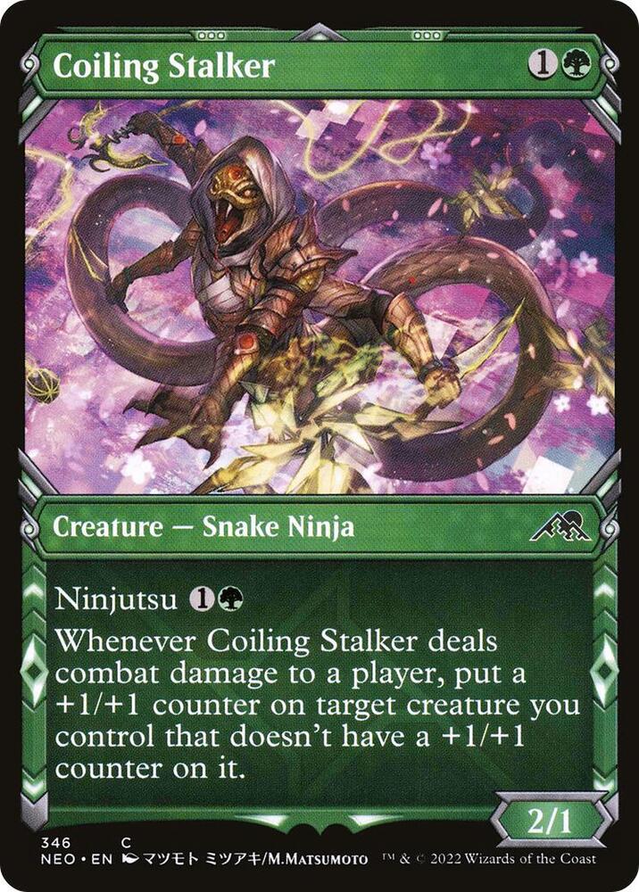 Coiling Stalker 346 (Kamigawa: Neon Dynasty)  - Showcase | Good Games Adelaide SA