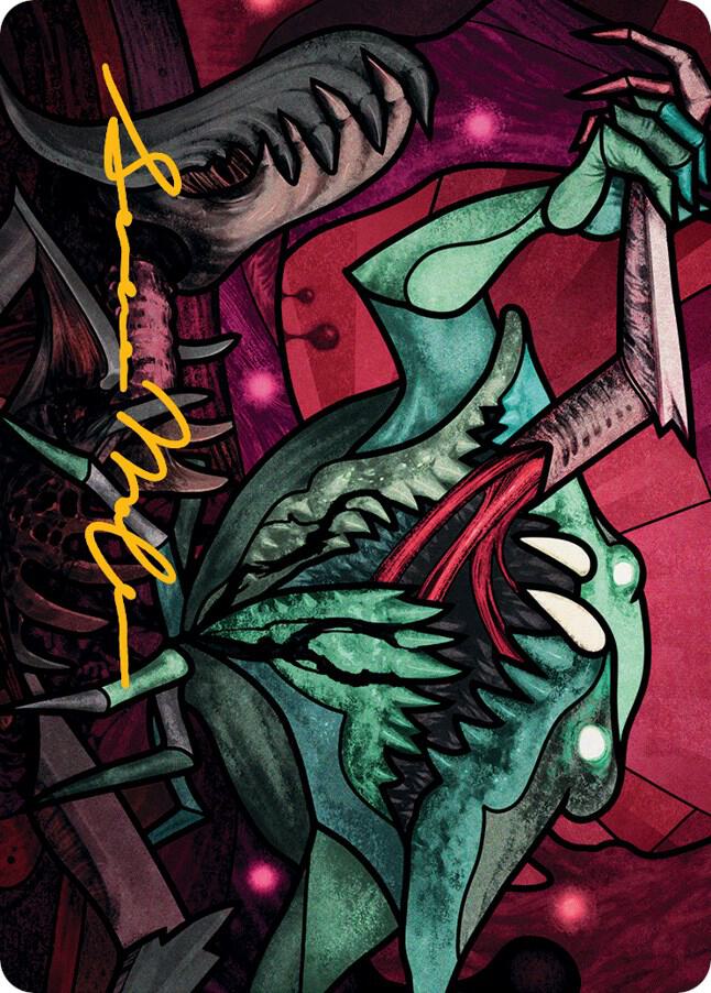 Yargle Glutton of Urborg Art Card Gold Stamped Signature 72 (Art Series: March of the Machine)  | Good Games Adelaide SA