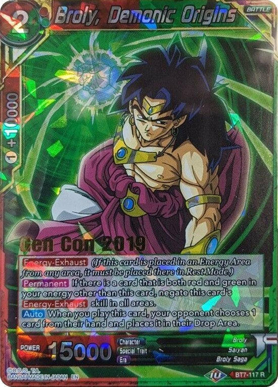 Broly, Demonic Origins (Gen Con 2019) (BT7-117) [Promotion Cards] | Good Games Adelaide SA