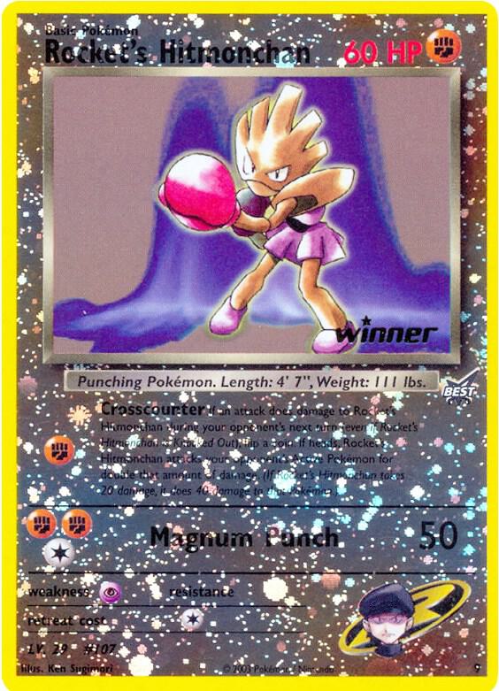 Rockets Hitmonchan 9 Winner 009/009 (Best of Promos)  - Reverse Holofoil | Good Games Adelaide SA