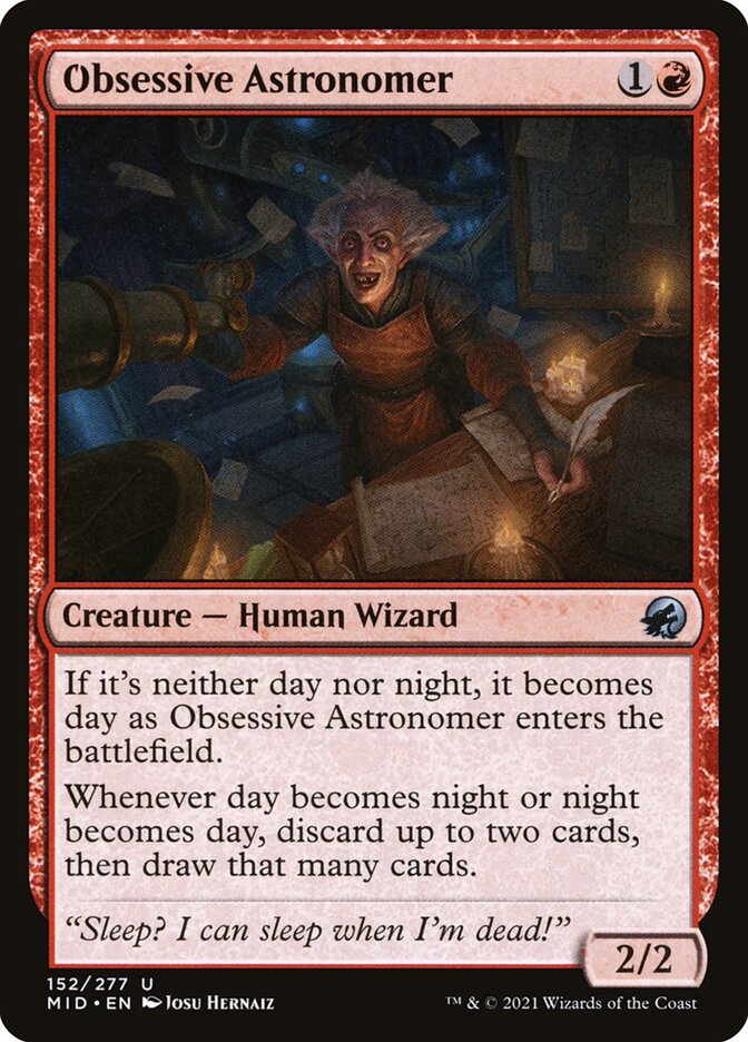 Obsessive Astronomer 152 (Innistrad: Midnight Hunt)  - Foil | Good Games Adelaide SA