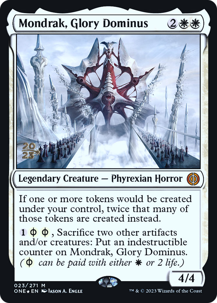 Mondrak, Glory Dominus [Phyrexia: All Will Be One Prerelease Promos] | Good Games Adelaide SA