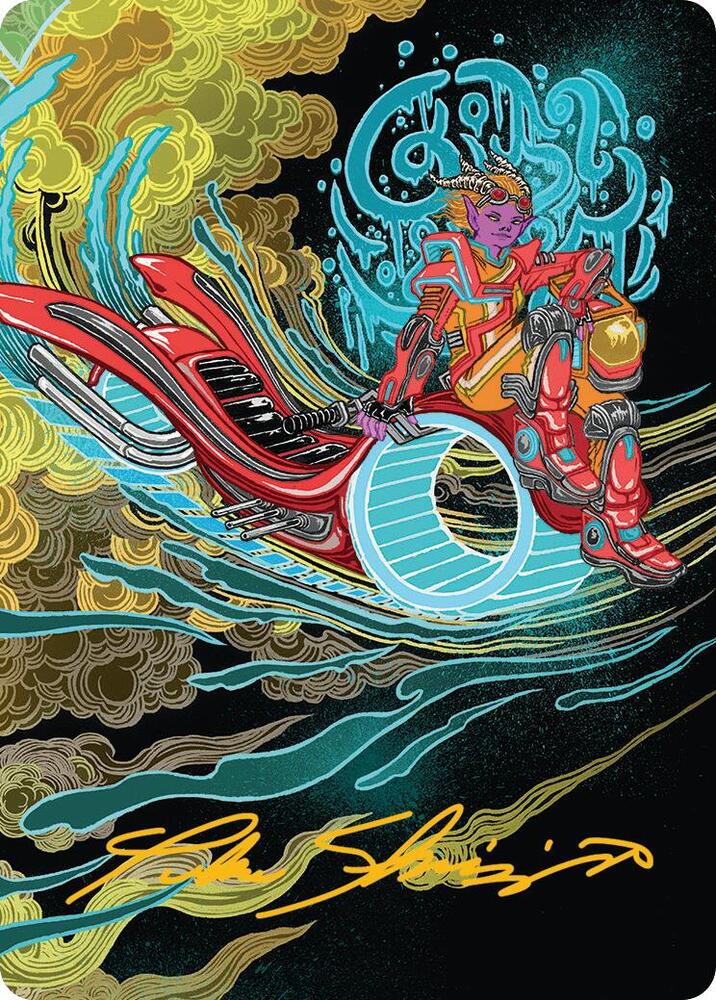 Cloudspire Skycycle Art Card Gold Stamped Signature 44 (Art Series: Aetherdrift)  | Good Games Adelaide SA