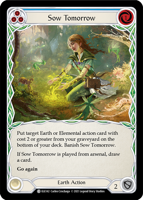 Sow Tomorrow (Blue) [ELE142] (Tales of Aria)  1st Edition Normal | Good Games Adelaide SA