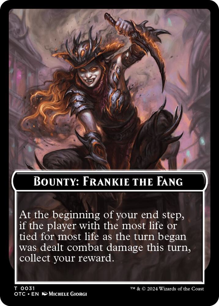Bounty Frankie the Fang Bounty Rules Double Sided Token 31 (Commander: Outlaws of Thunder Junction)  | Good Games Adelaide SA