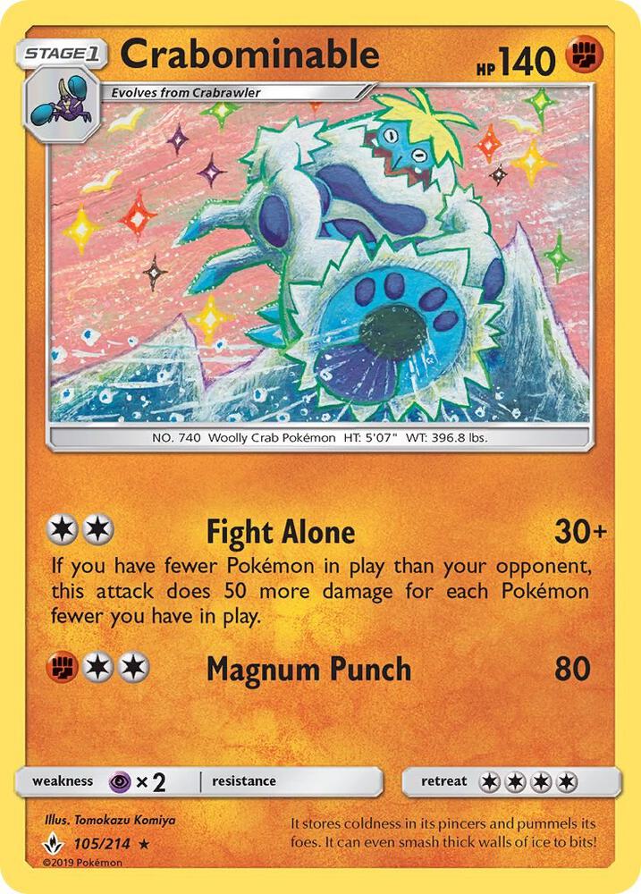 Crabominable 105/214 (SM - Unbroken Bonds)  | Good Games Adelaide SA