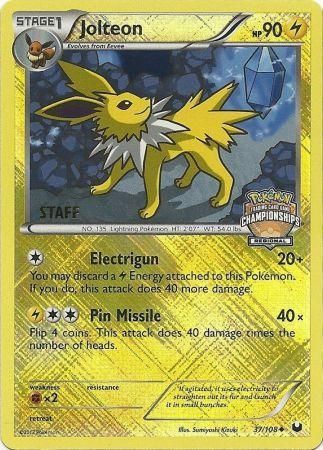Jolteon (37/108) (Regional Championship 2013 Promo Staff) [Black & White: Dark Explorers] | Good Games Adelaide SA