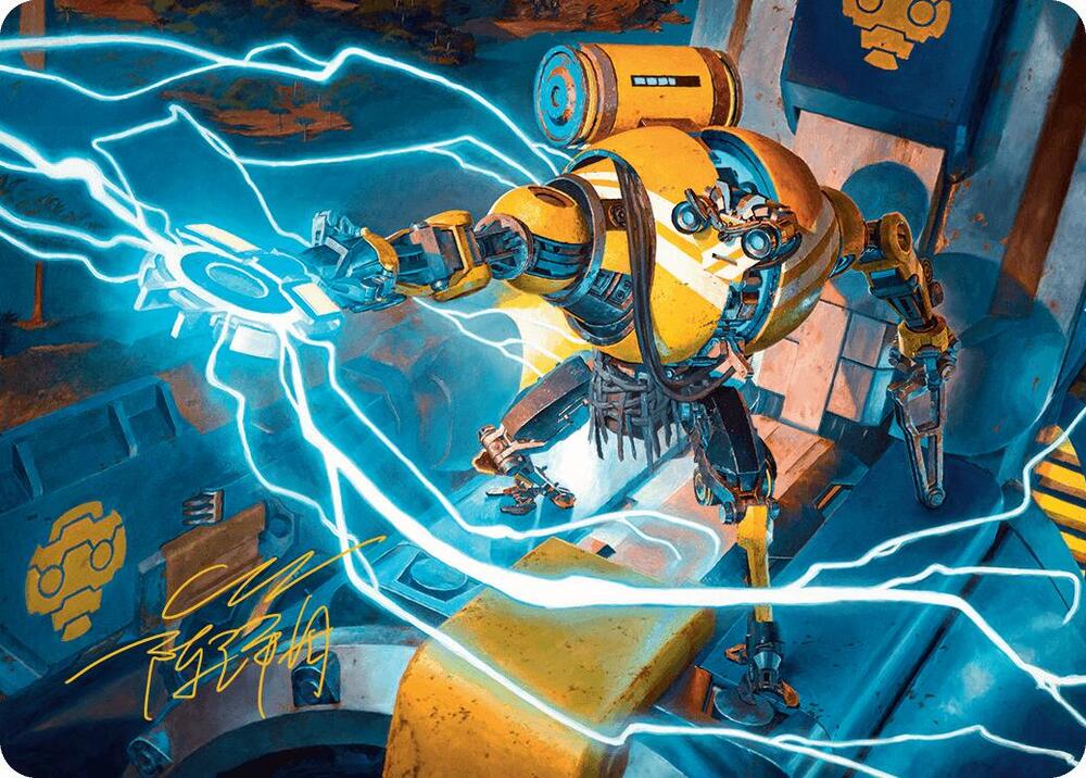 Mendicant Core Guidelight Art Card 12 54 Gold Stamped Signature 12 (Art Series: Aetherdrift)  | Good Games Adelaide SA