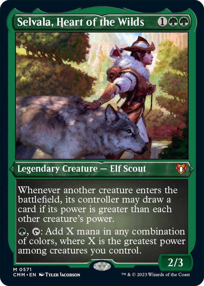 Selvala, Heart of the Wilds 571 (Commander Masters)  - Etched Foil | Good Games Adelaide SA