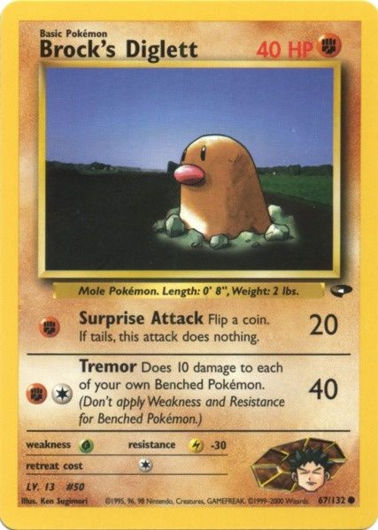 Brock's Diglett (67/132) [Gym Challenge Unlimited] | Good Games Adelaide SA