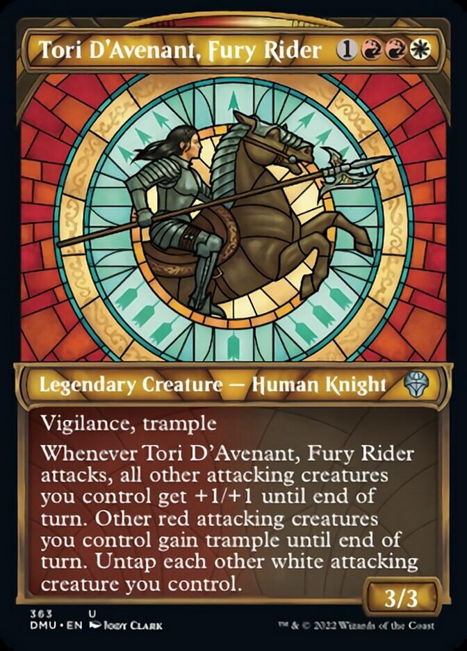 Tori D'Avenant, Fury Rider (Showcase Textured) [Dominaria United] | Good Games Adelaide SA