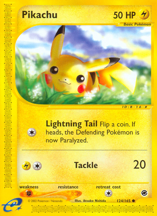 Pikachu (124/165) [Expedition: Base Set] | Good Games Adelaide SA