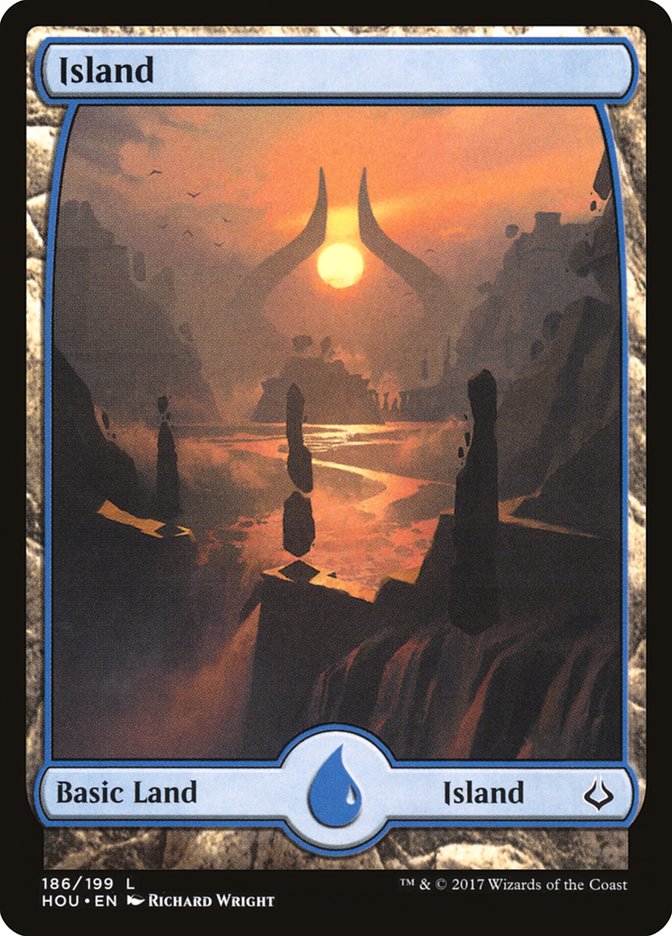 Island (186) - Full Art [Hour of Devastation] | Good Games Adelaide SA