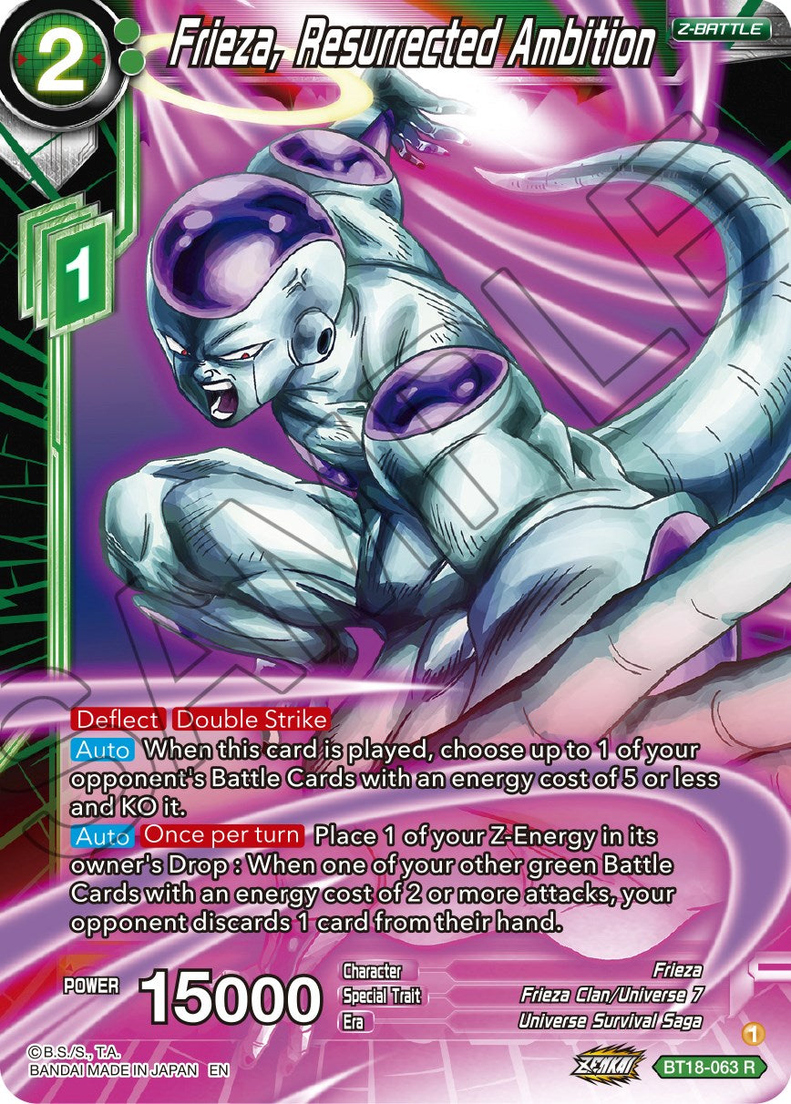 Frieza, Resurrected Ambition (BT18-063) [Dawn of the Z-Legends] | Good Games Adelaide SA
