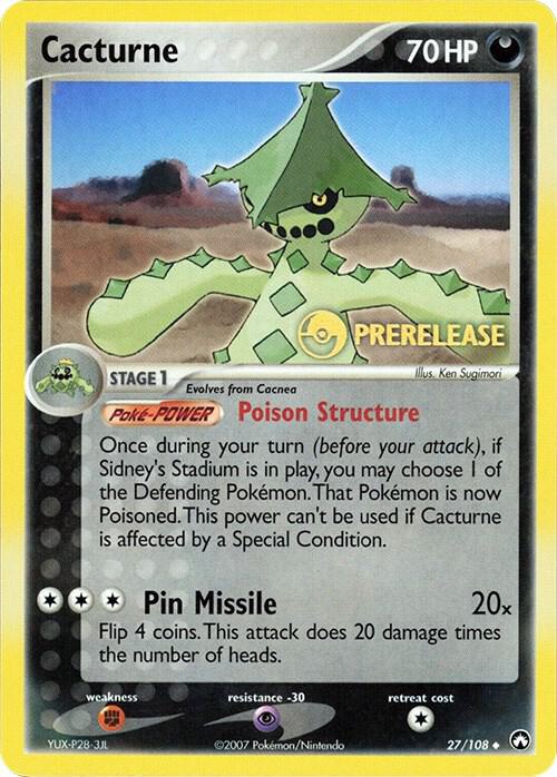 Cacturne Prerelease 027/108 (Miscellaneous Cards & Products)  | Good Games Adelaide SA