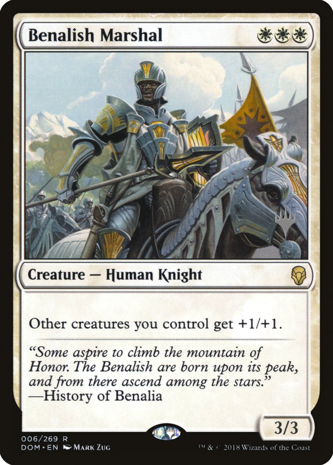Benalish Marshal [Dominaria Promos] | Good Games Adelaide SA