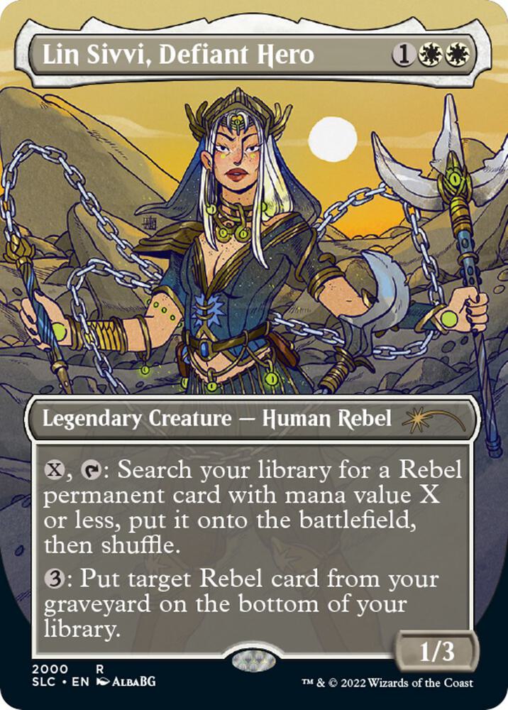Lin Sivvi, Defiant Hero 2000 (Secret Lair: 30th Anniversary Countdown Kit)  - Borderless | Good Games Adelaide SA