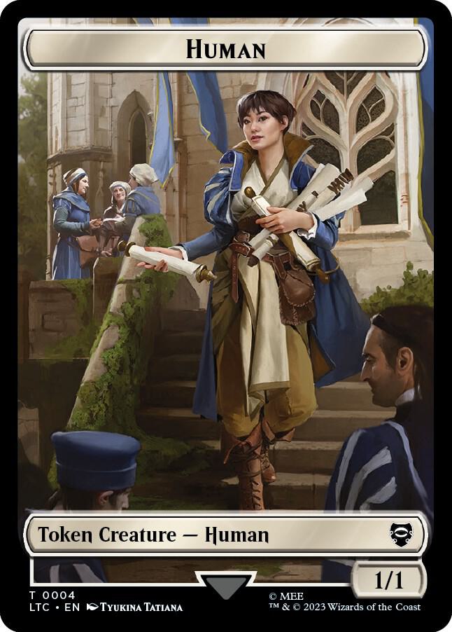 Human Human Soldier 0001 Double Sided Token 4 // 1 (Commander: The Lord of the Rings: Tales of Middle-earth)  | Good Games Adelaide SA