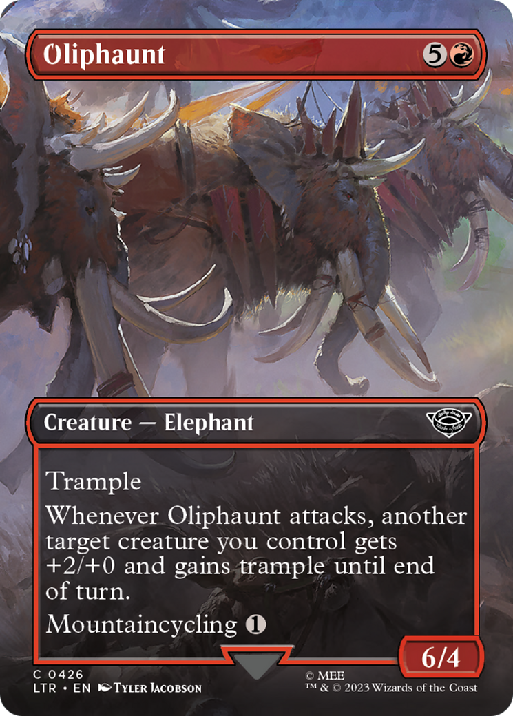 Oliphaunt (Borderless Alternate Art) [The Lord of the Rings: Tales of Middle-Earth] | Good Games Adelaide SA
