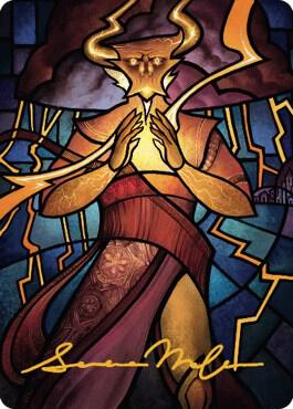 Najal the Storm Runner Art Card Gold Stamped Signature 74 (Art Series: Dominaria United)  | Good Games Adelaide SA