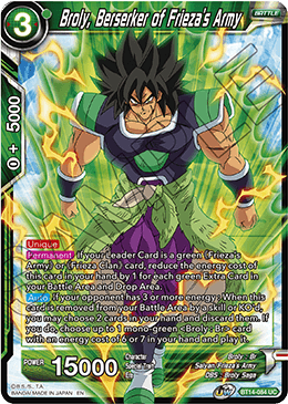 Broly, Berserker of Frieza's Army (BT14-084) [Cross Spirits] | Good Games Adelaide SA