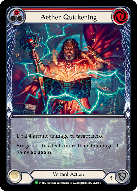 Aether Quickening (Red) [FAB112] (Promo)  Rainbow Foil | Good Games Adelaide SA
