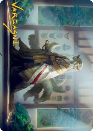 Light Paws Emperors Voice Art Card Gold Stamped Signature 23 (Art Series: Kamigawa: Neon Dynasty)  | Good Games Adelaide SA