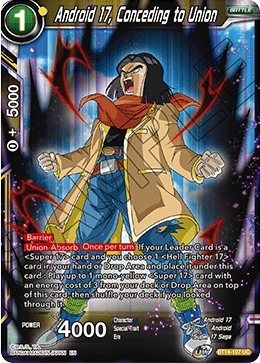 Android 17, Conceding to Union (BT14-107) [Cross Spirits] | Good Games Adelaide SA