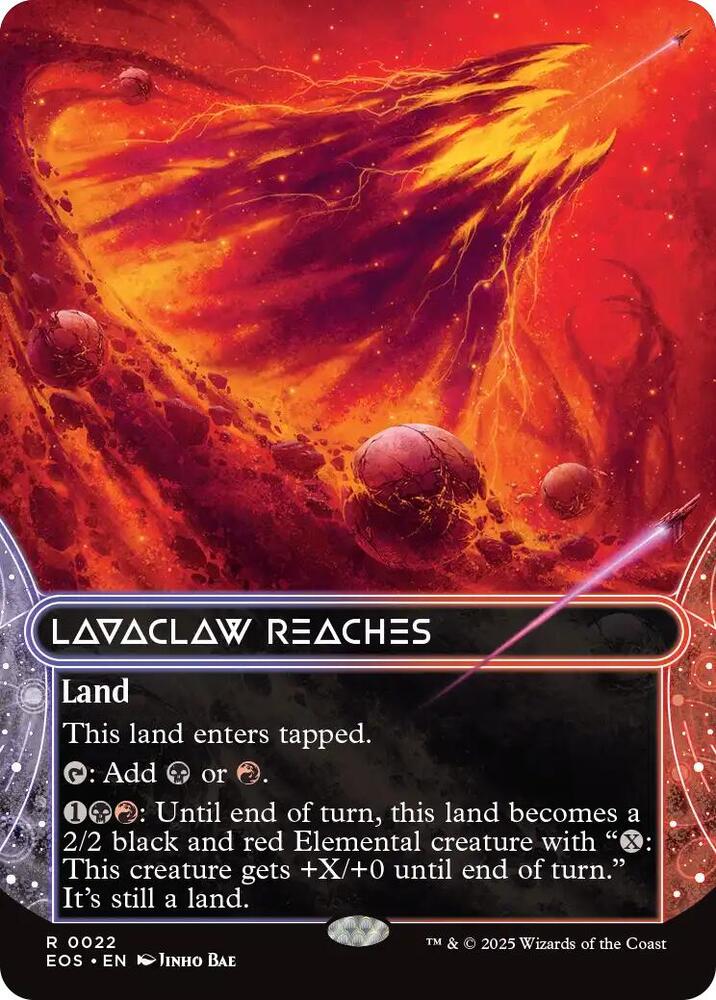 Lavaclaw Reaches  22 (Edge of Eternities: Stellar Sights)  - Borderless Foil | Good Games Adelaide SA