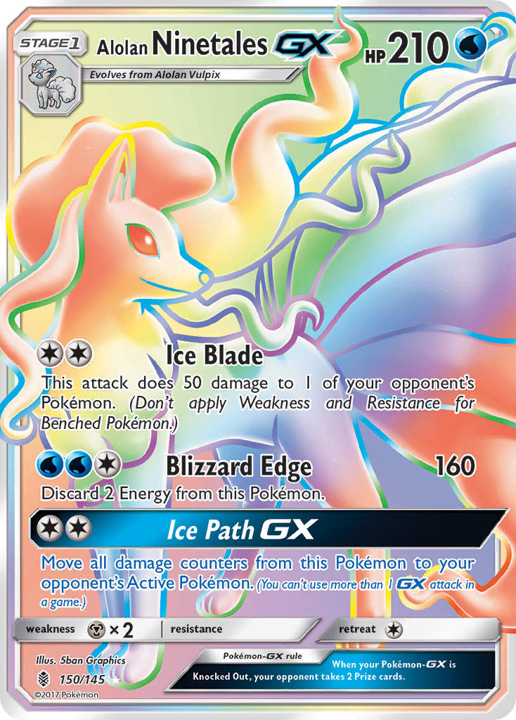 Alolan Ninetales GX (150/145) [Sun & Moon: Guardians Rising] | Good Games Adelaide SA