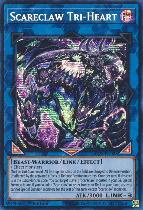 Scareclaw Tri-Heart [MP23-EN088] Prismatic Secret Rare | Good Games Adelaide SA