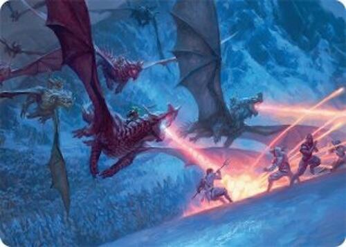 Dragonback Assault Art Card 22 54 22 (Art Series: Tarkir: Dragonstorm)  | Good Games Adelaide SA