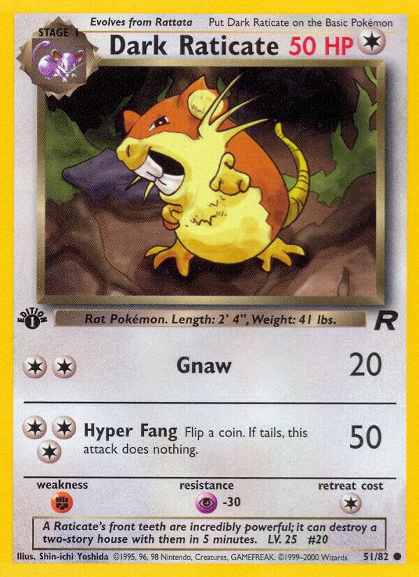 Dark Raticate 51/82 (Team Rocket)  - 1st Edition | Good Games Adelaide SA
