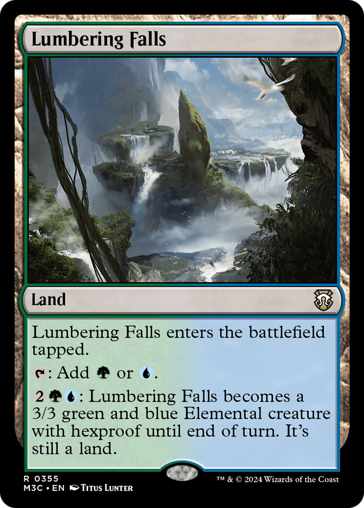 Lumbering Falls (Ripple Foil) [Modern Horizons 3 Commander] | Good Games Adelaide SA