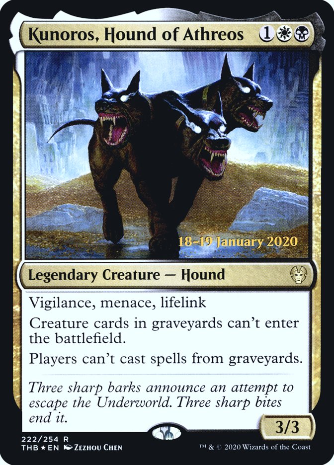 Kunoros, Hound of Athreos [Theros Beyond Death Prerelease Promos] | Good Games Adelaide SA