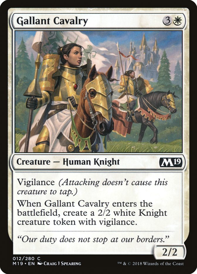 Gallant Cavalry 12 (Core Set 2019)  | Good Games Adelaide SA