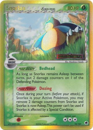 Snorlax (10/101) (Delta Species) (Stamped) [EX: Dragon Frontiers] | Good Games Adelaide SA