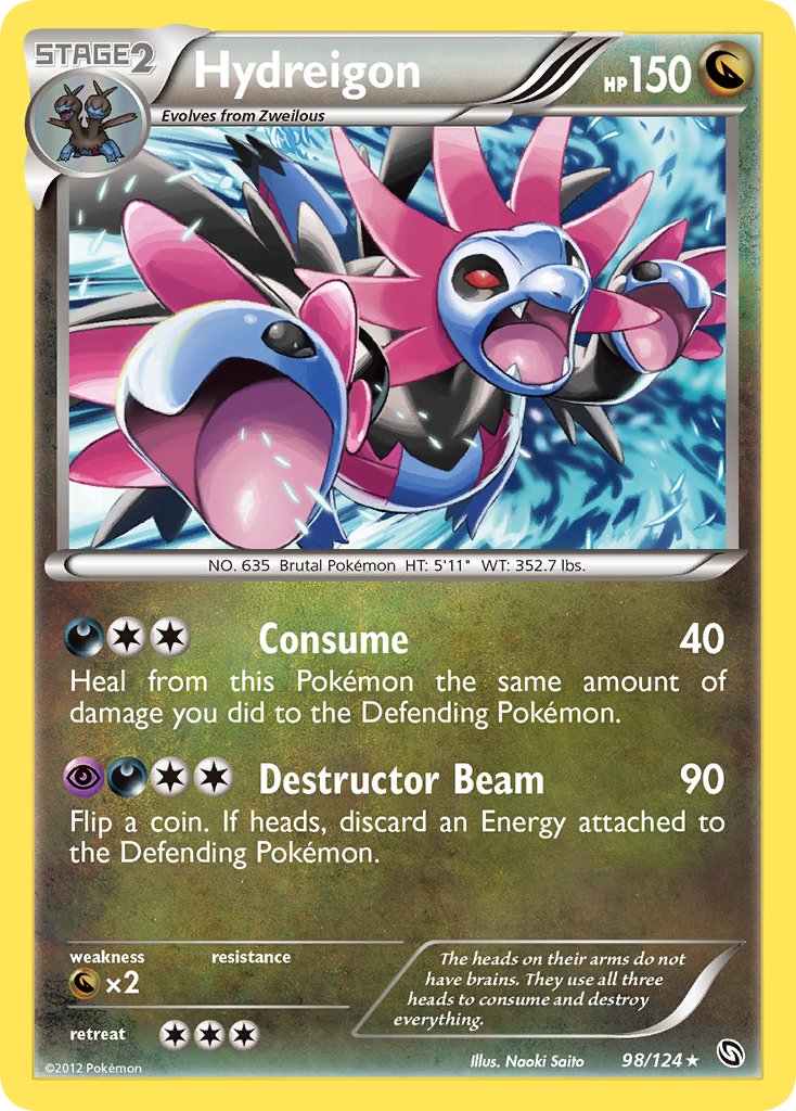 Hydreigon (98/124) (Cracked Ice Holo) (Theme Deck Exclusive) [Black & White: Dragons Exalted] | Good Games Adelaide SA