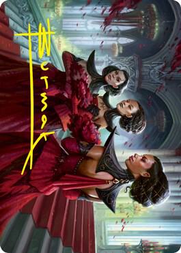 Olivias Attendants Art Card Gold Stamped Signature 47 (Art Series: Innistrad: Crimson Vow)  | Good Games Adelaide SA